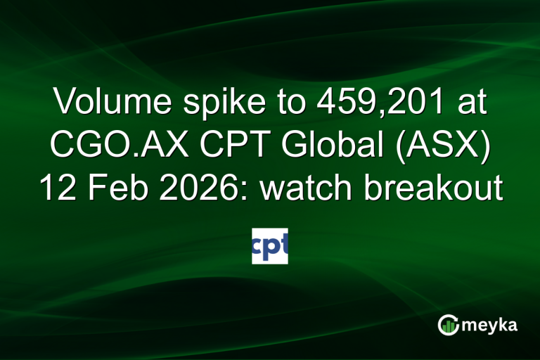 Volume spike to 459,201 at CGO.AX CPT Global (ASX) 12 Feb 2026: watch breakout