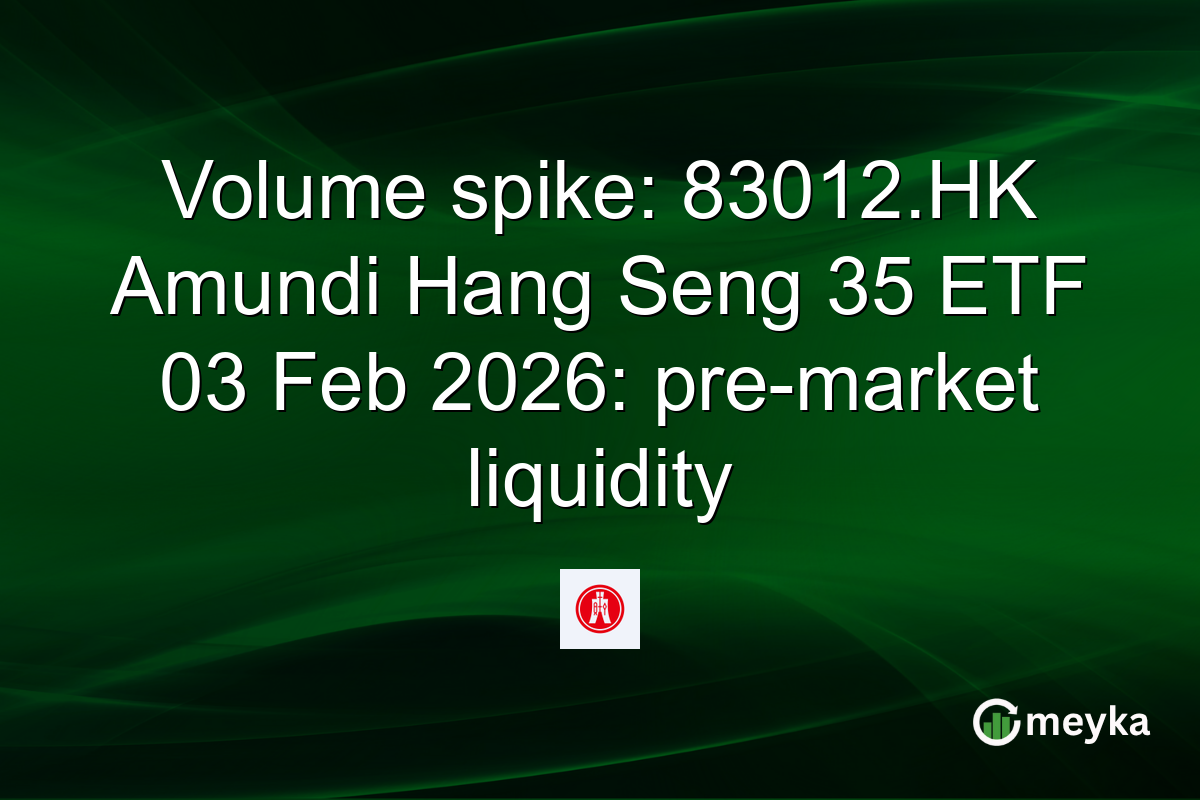 Volume spike: 83012.HK Amundi Hang Seng 35 ETF 03 Feb 2026: pre-market liquidity