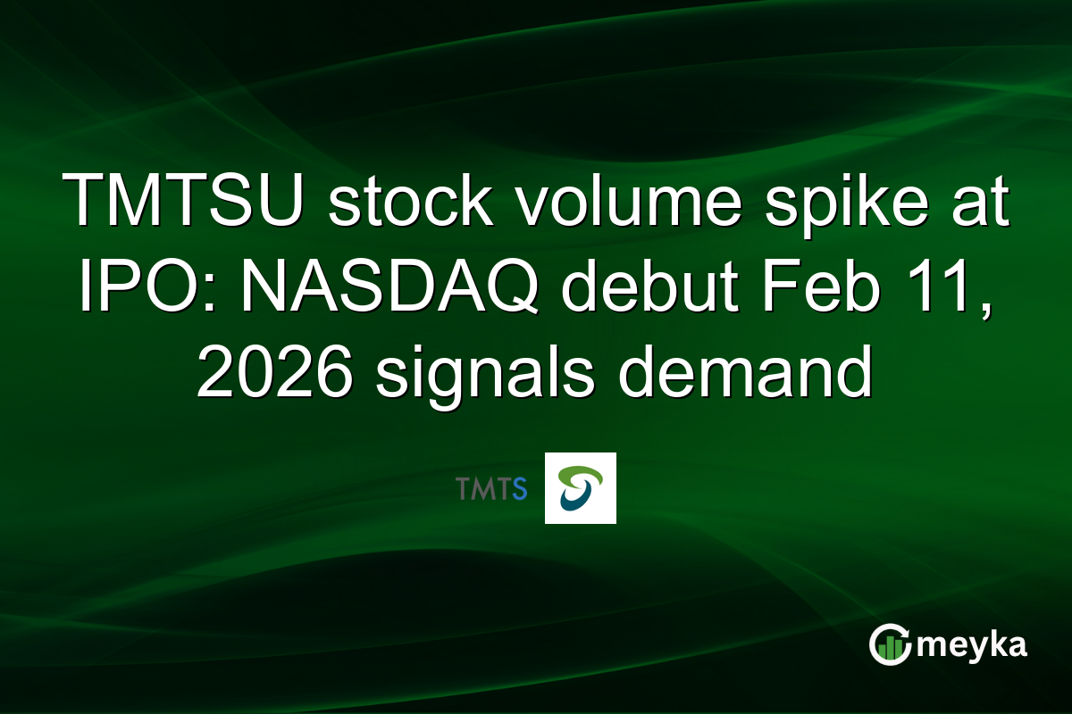 TMTSU stock volume spike at IPO: NASDAQ debut Feb 11, 2026 signals demand