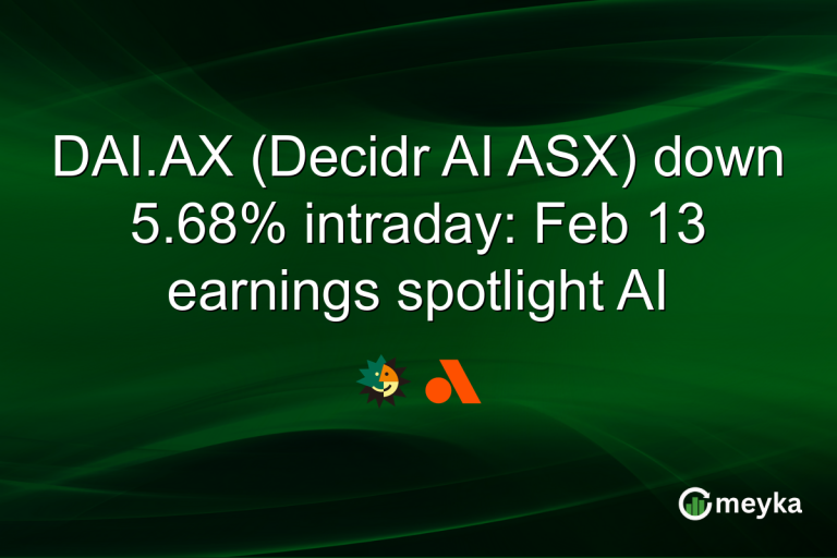 DAI.AX (Decidr AI ASX) down 5.68% intraday: Feb 13 earnings spotlight AI