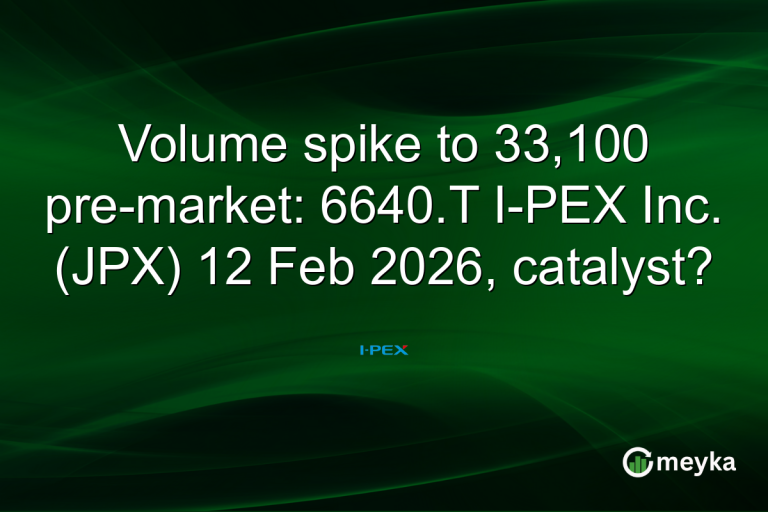 Volume spike to 33,100 pre-market: 6640.T I-PEX Inc. (JPX) 12 Feb 2026, catalyst?
