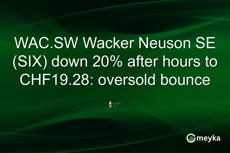 WAC.SW Wacker Neuson SE (SIX) down 20% after hours to CHF19.28: oversold bounce