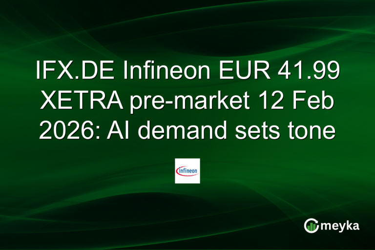 IFX.DE Infineon EUR 41.99 XETRA pre-market 12 Feb 2026: AI demand sets tone