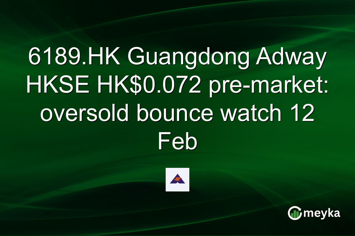 6189.HK Guangdong Adway HKSE HK$0.072 pre-market: oversold bounce watch 12 Feb