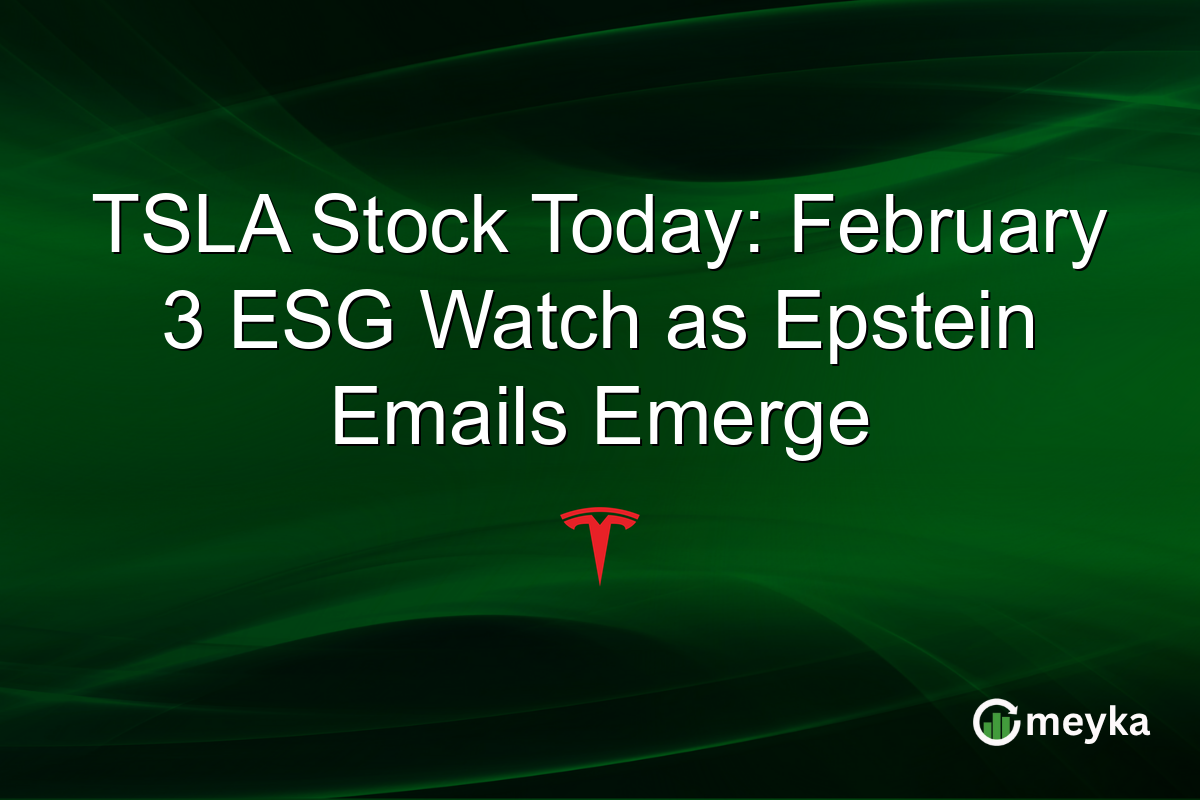 TSLA Stock Today: February 3 ESG Watch as Epstein Emails Emerge