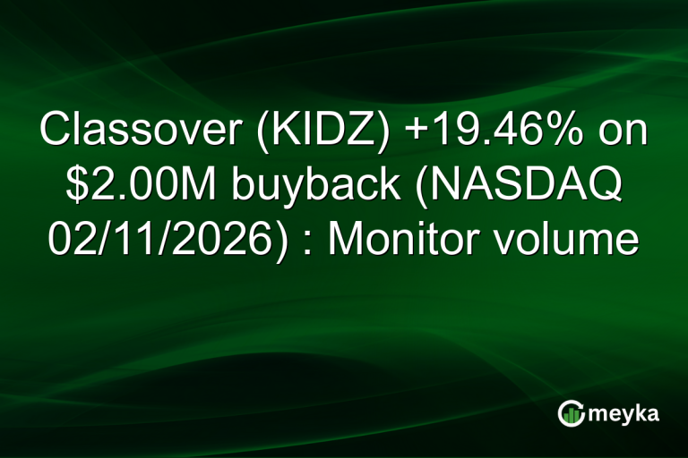 Classover (KIDZ) +19.46% on $2.00M buyback (NASDAQ 02/11/2026) : Monitor volume