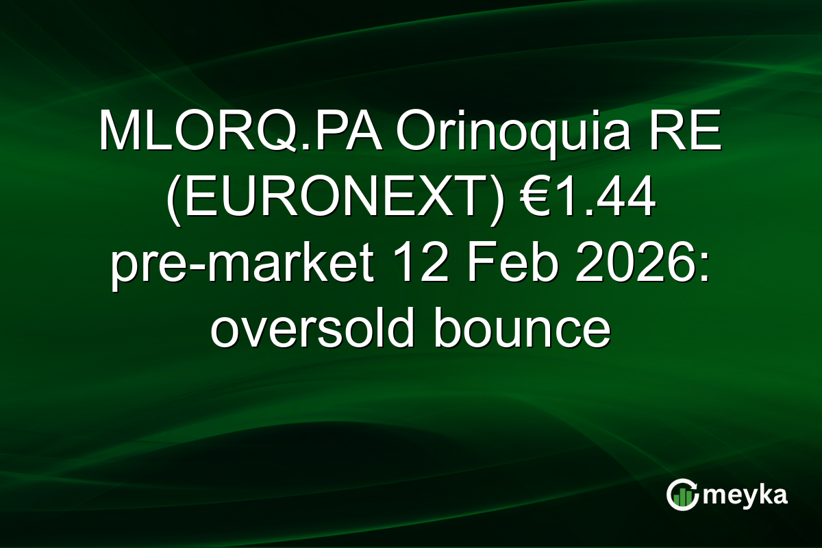 MLORQ.PA Orinoquia RE (EURONEXT) €1.44 pre-market 12 Feb 2026: oversold bounce