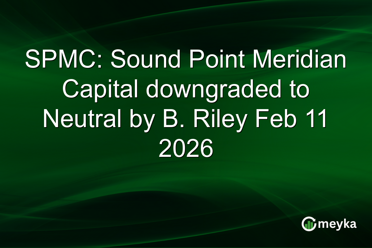 SPMC: Sound Point Meridian Capital downgraded to Neutral by B. Riley Feb 11 2026