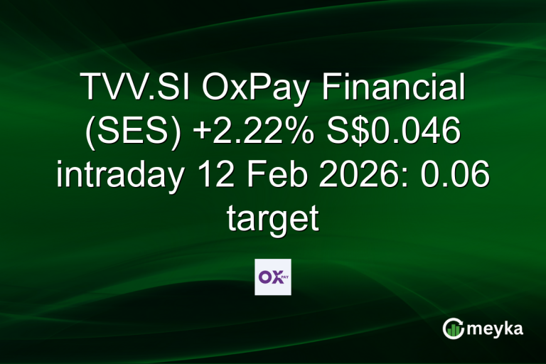 TVV.SI OxPay Financial (SES) +2.22% S$0.046 intraday 12 Feb 2026: 0.06 target