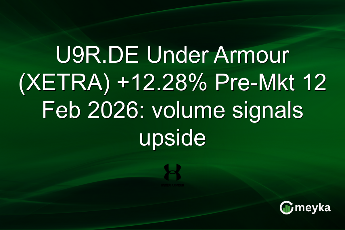U9R.DE Under Armour (XETRA) +12.28% Pre-Mkt 12 Feb 2026: volume signals upside