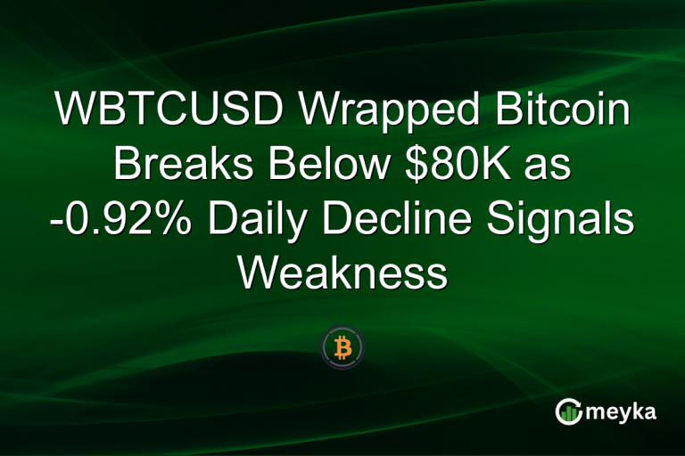 WBTCUSD Wrapped Bitcoin Breaks Below $80K as -0.92% Daily Decline Signals Weakness