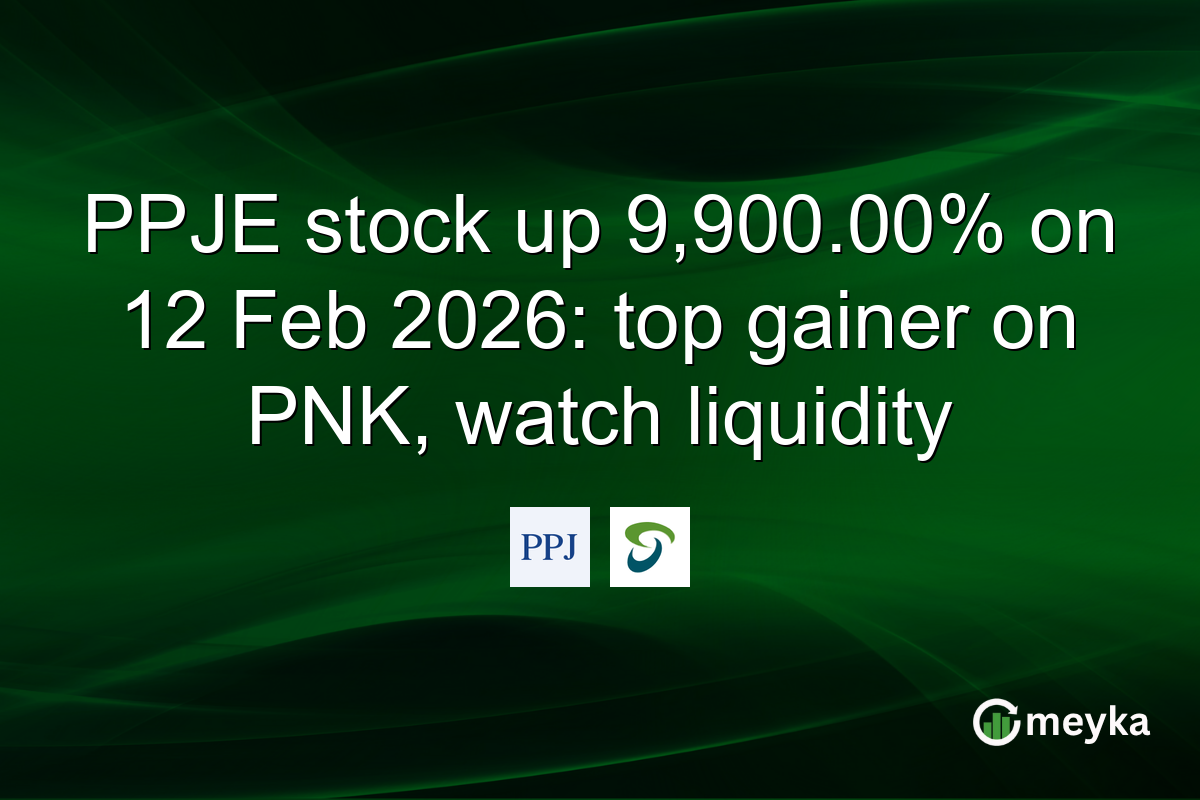 PPJE stock up 9,900.00% on 12 Feb 2026: top gainer on PNK, watch liquidity
