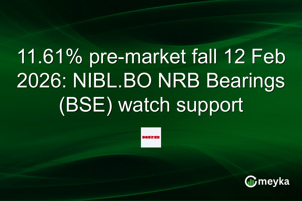 11.61% pre-market fall 12 Feb 2026: NIBL.BO NRB Bearings (BSE) watch support