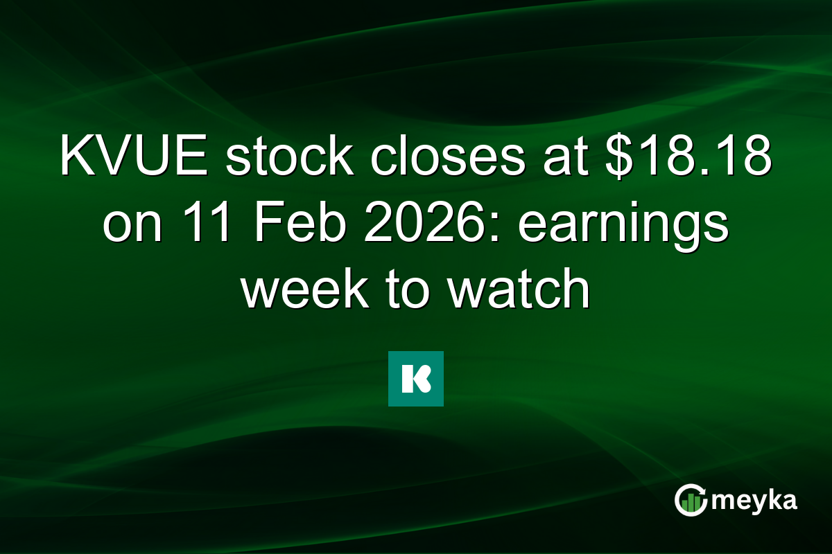 KVUE stock closes at $18.18 on 11 Feb 2026: earnings week to watch