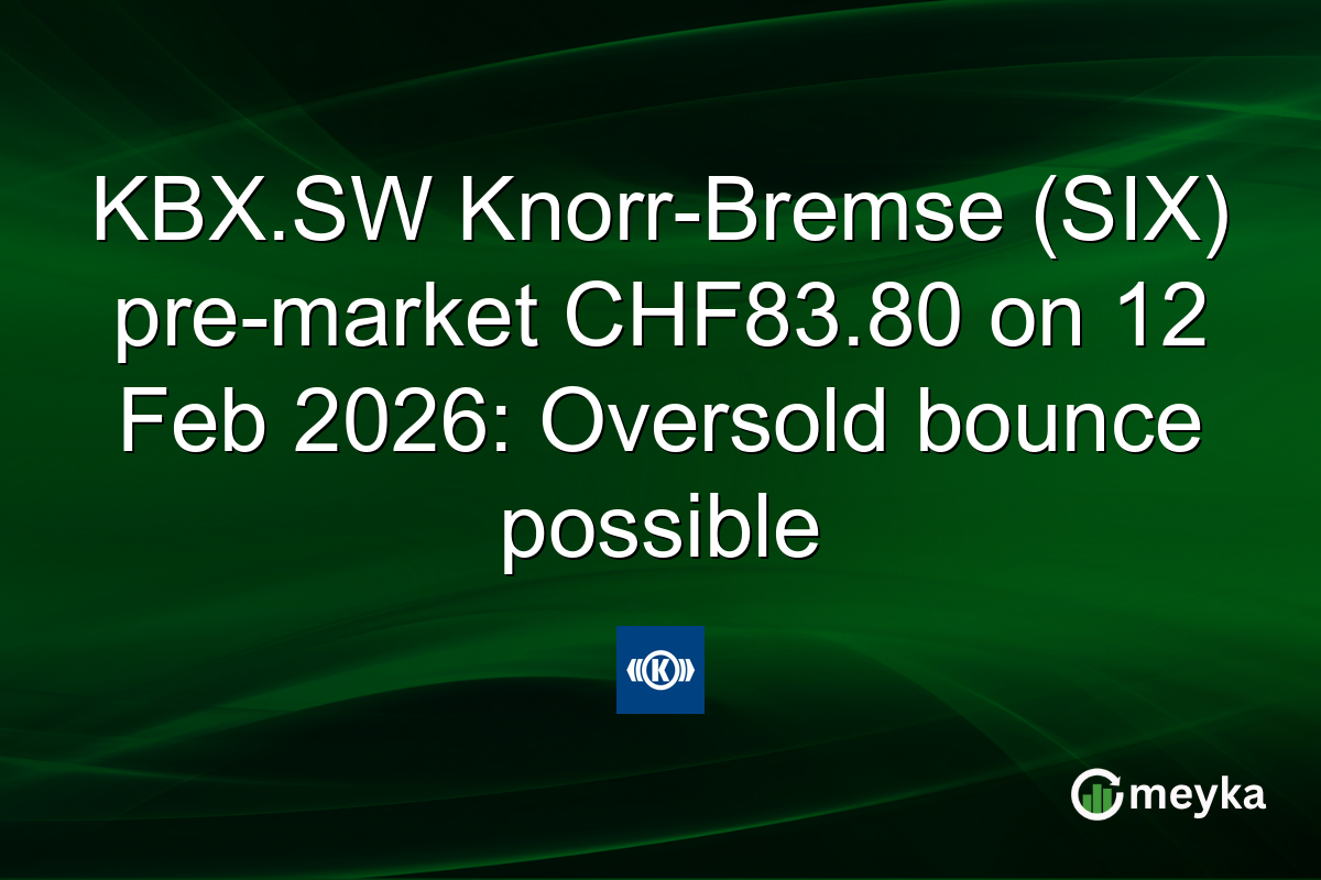 KBX.SW Knorr-Bremse (SIX) pre-market CHF83.80 on 12 Feb 2026: Oversold bounce possible