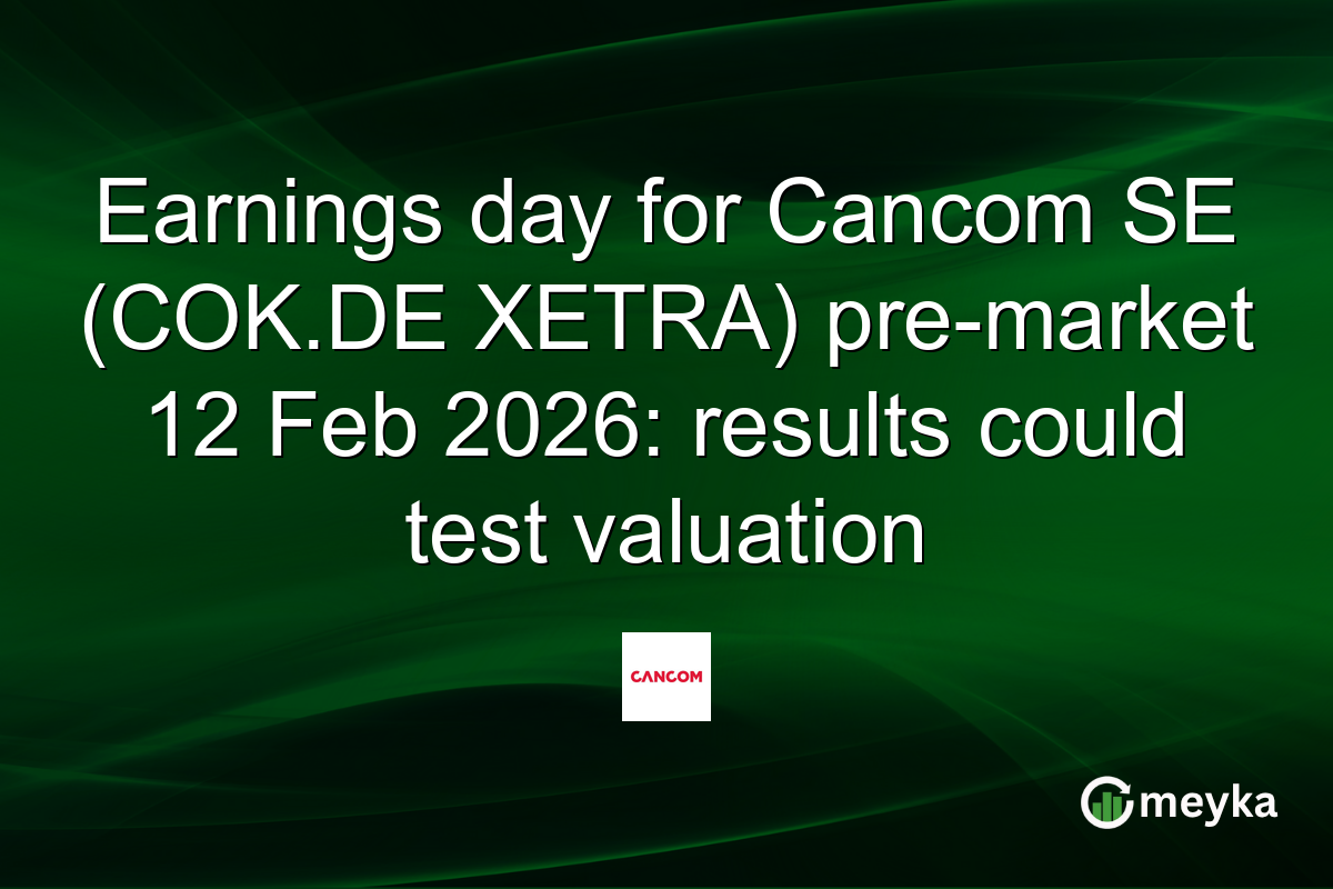 Earnings day for Cancom SE (COK.DE XETRA) pre-market 12 Feb 2026: results could test valuation
