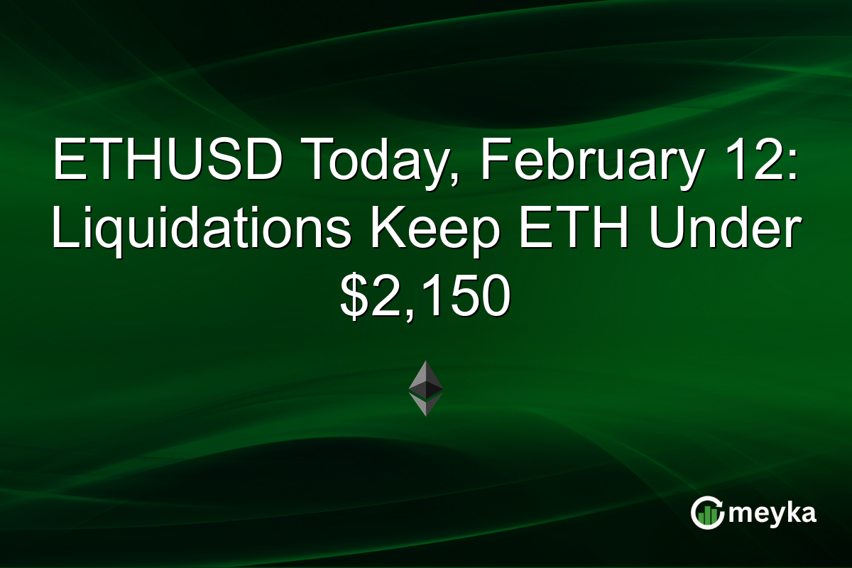 ETHUSD Today, February 12: Liquidations Keep ETH Under $2,150