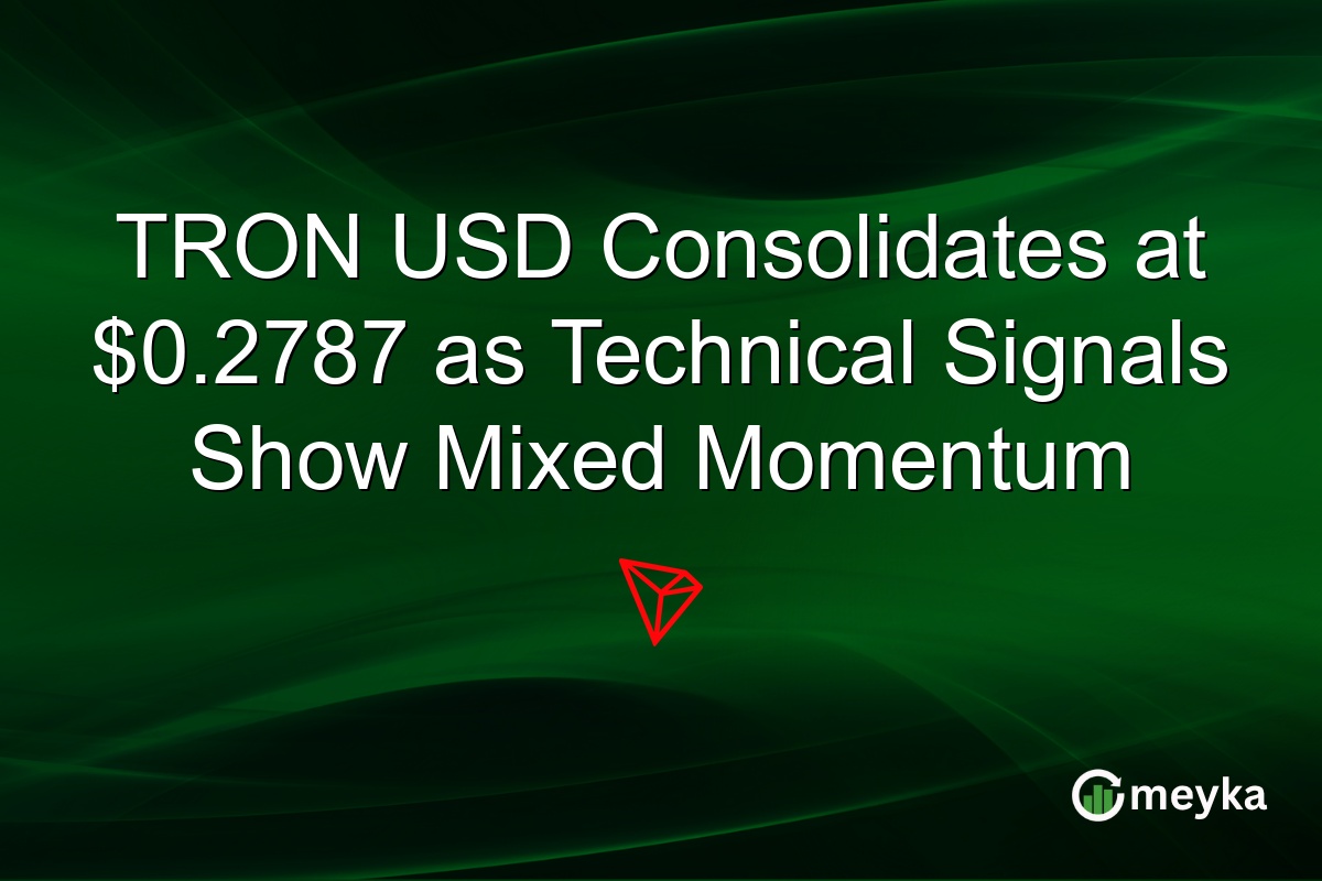 TRON USD Consolidates at $0.2787 as Technical Signals Show Mixed Momentum