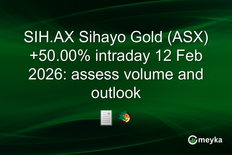 SIH.AX Sihayo Gold (ASX) +50.00% intraday 12 Feb 2026: assess volume and outlook