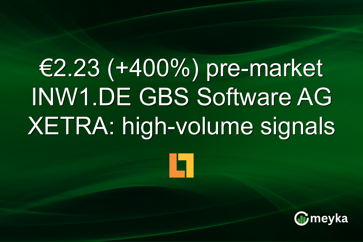 €2.23 (+400%) pre-market INW1.DE GBS Software AG XETRA: high-volume signals