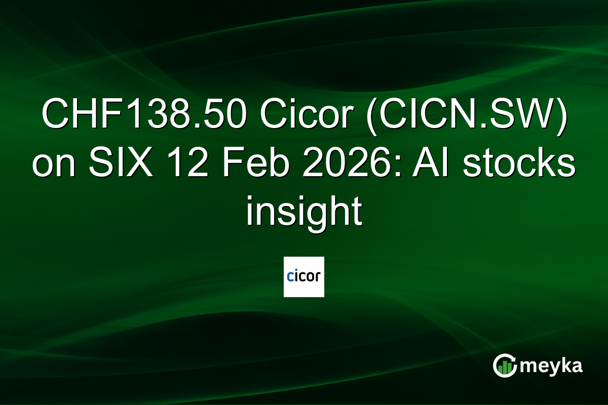 CHF138.50 Cicor (CICN.SW) on SIX 12 Feb 2026: AI stocks insight
