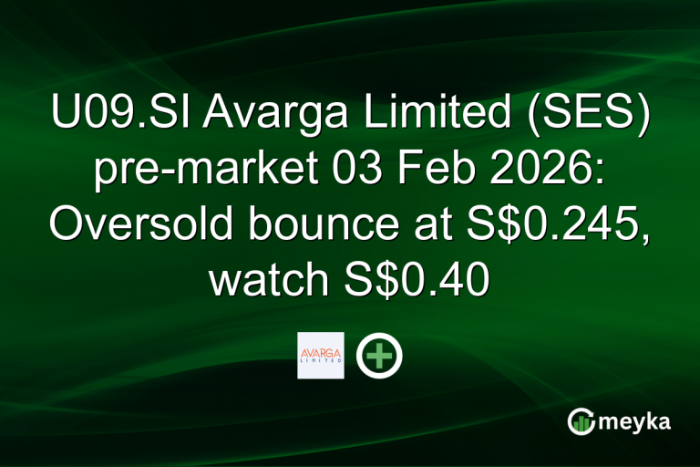 U09.SI Avarga Limited (SES) pre-market 03 Feb 2026: Oversold bounce at S$0.245, watch S$0.40