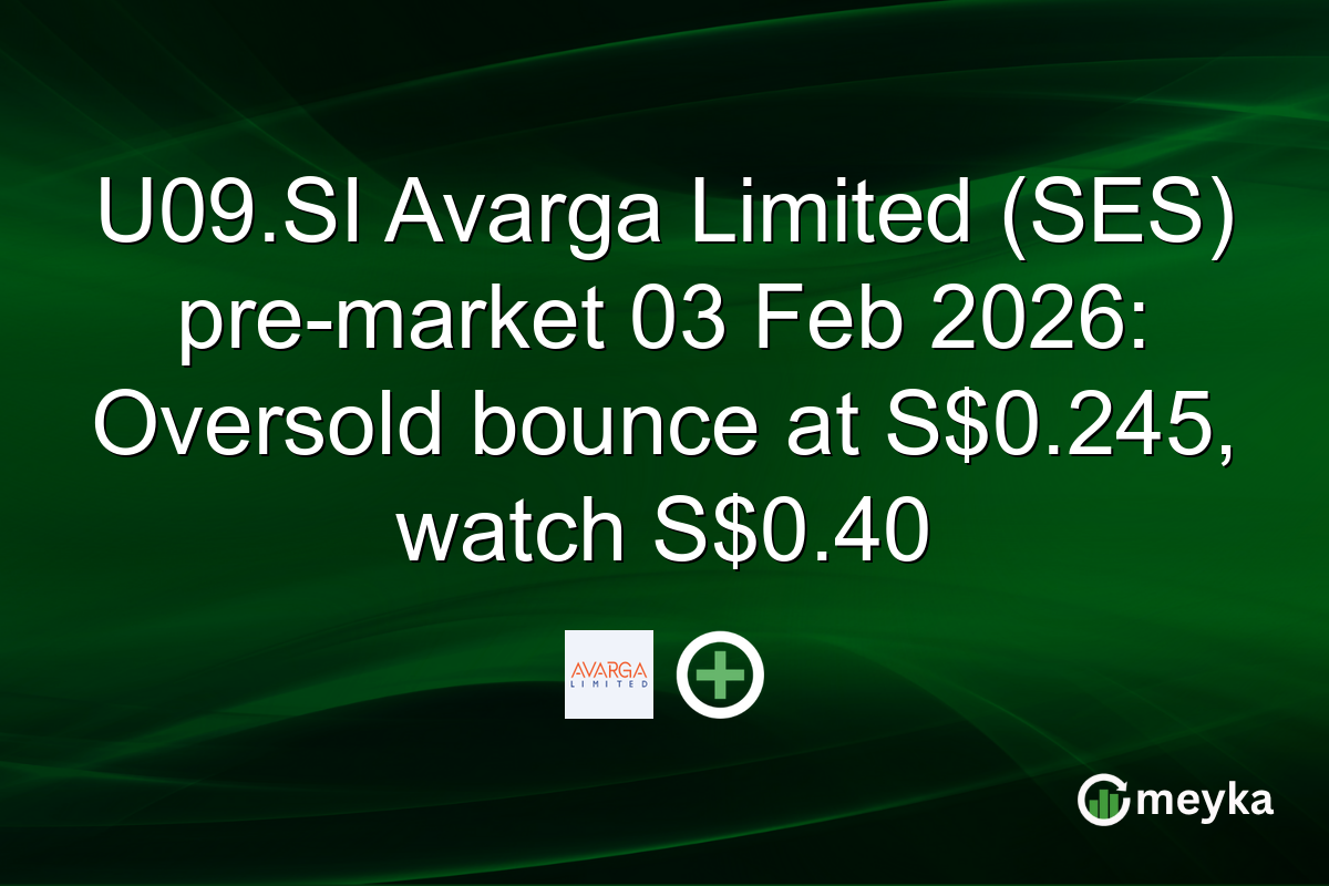U09.SI Avarga Limited (SES) pre-market 03 Feb 2026: Oversold bounce at S$0.245, watch S$0.40