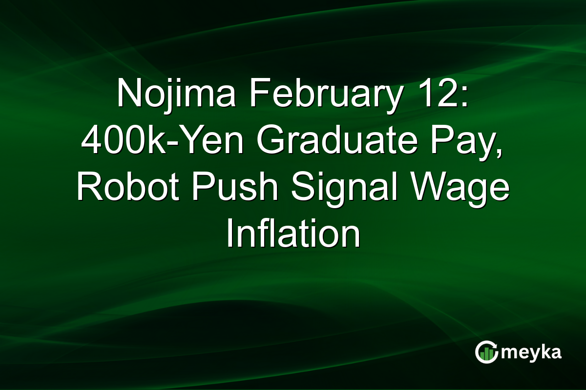 Nojima February 12: 400k-Yen Graduate Pay, Robot Push Signal Wage Inflation