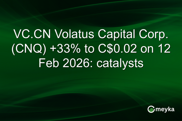 VC.CN Volatus Capital Corp. (CNQ) +33% to C$0.02 on 12 Feb 2026: catalysts