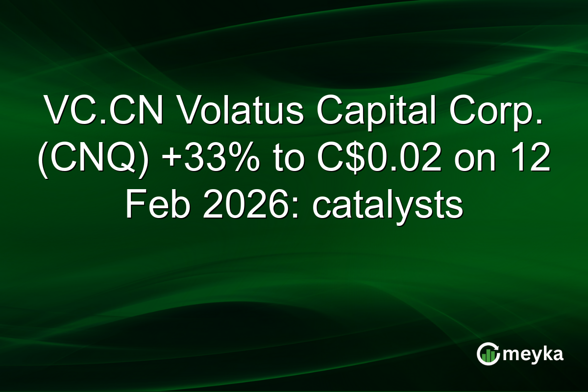 VC.CN Volatus Capital Corp. (CNQ) +33% to C$0.02 on 12 Feb 2026: catalysts
