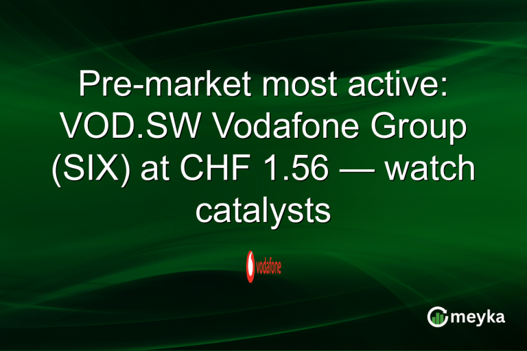 Pre-market most active: VOD.SW Vodafone Group (SIX) at CHF 1.56 — watch catalysts