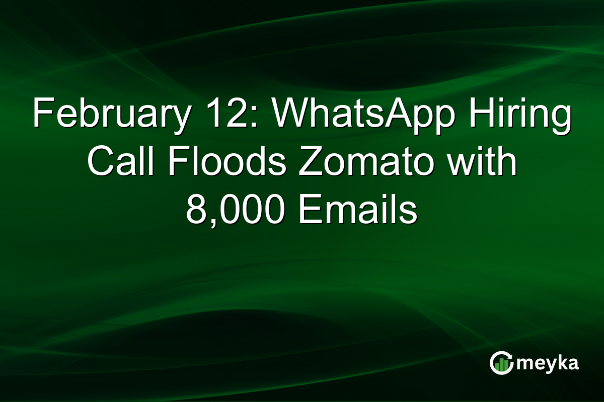 February 12: WhatsApp Hiring Call Floods Zomato with 8,000 Emails