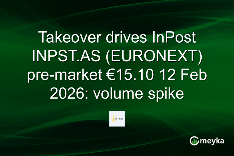 Takeover drives InPost INPST.AS (EURONEXT) pre-market €15.10 12 Feb 2026: volume spike