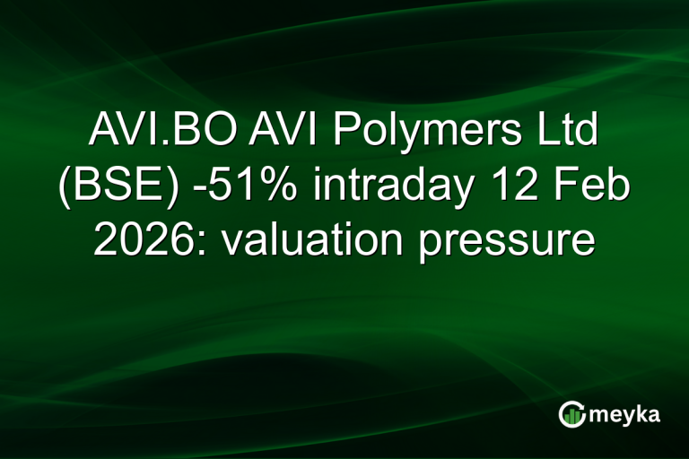 AVI.BO AVI Polymers Ltd (BSE) -51% intraday 12 Feb 2026: valuation pressure