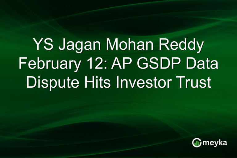 YS Jagan Mohan Reddy February 12: AP GSDP Data Dispute Hits Investor Trust