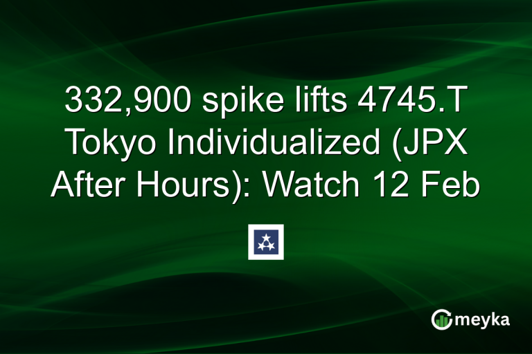 332,900 spike lifts 4745.T Tokyo Individualized (JPX After Hours): Watch 12 Feb