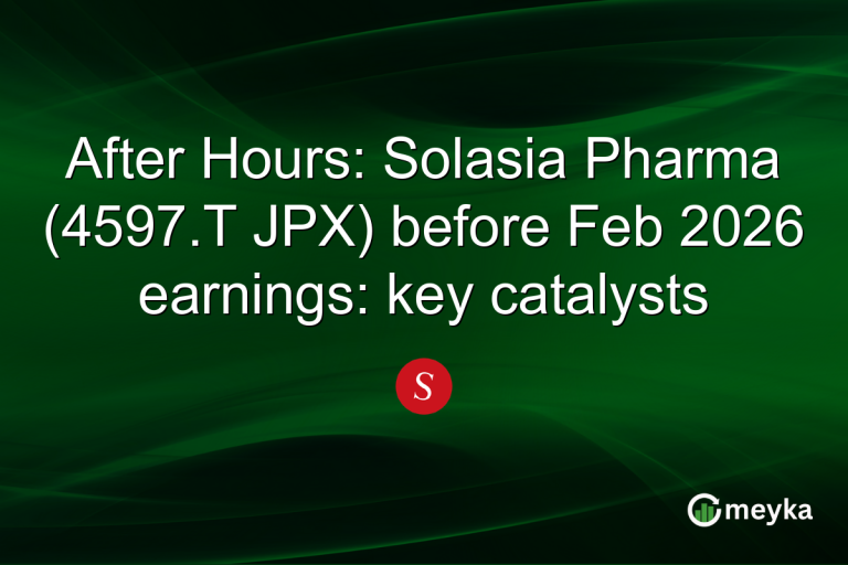 After Hours: Solasia Pharma (4597.T JPX) before Feb 2026 earnings: key catalysts