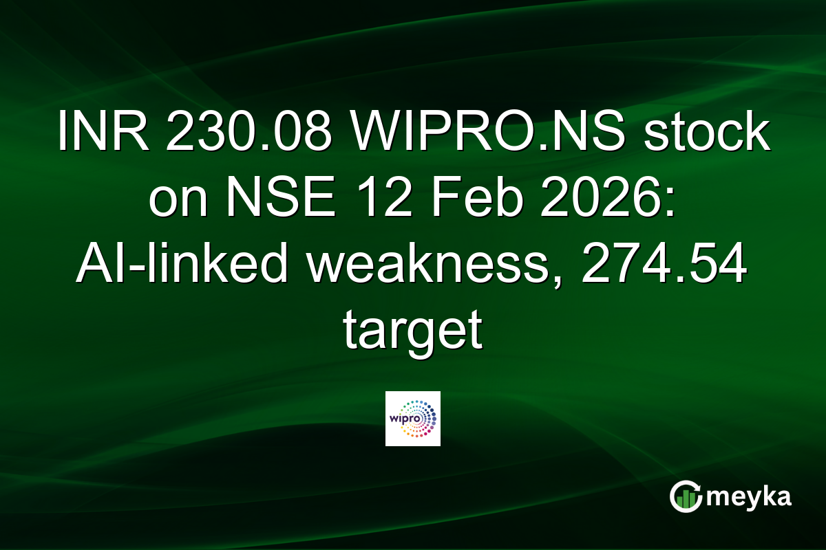 INR 230.08 WIPRO.NS stock on NSE 12 Feb 2026: AI-linked weakness, 274.54 target