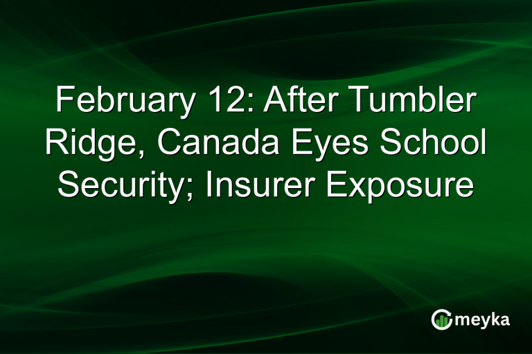 February 12: After Tumbler Ridge, Canada Eyes School Security; Insurer Exposure