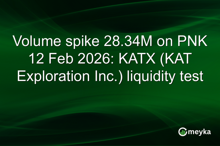 Volume spike 28.34M on PNK 12 Feb 2026: KATX (KAT Exploration Inc.) liquidity test