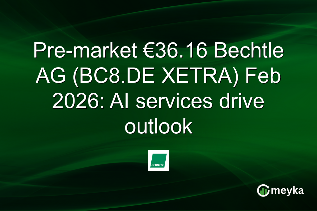 Pre-market €36.16 Bechtle AG (BC8.DE XETRA) Feb 2026: AI services drive outlook
