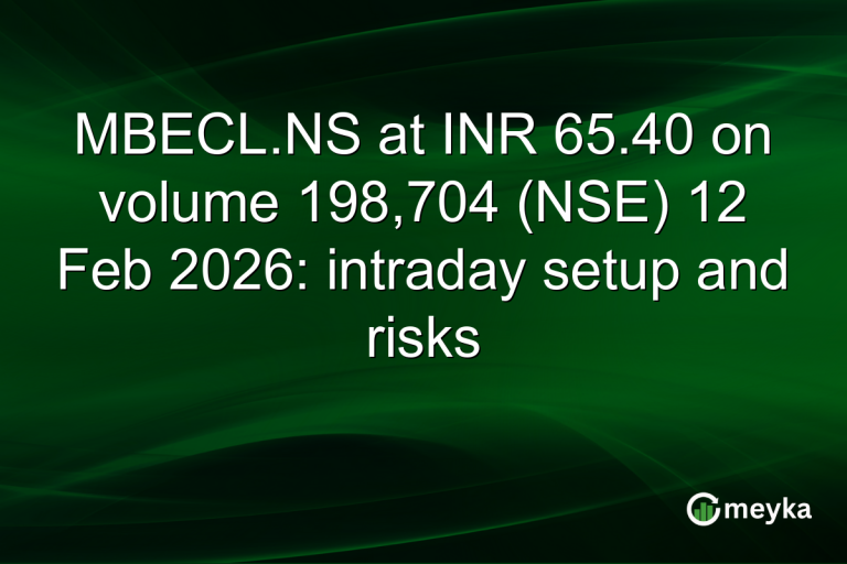 MBECL.NS at INR 65.40 on volume 198,704 (NSE) 12 Feb 2026: intraday setup and risks