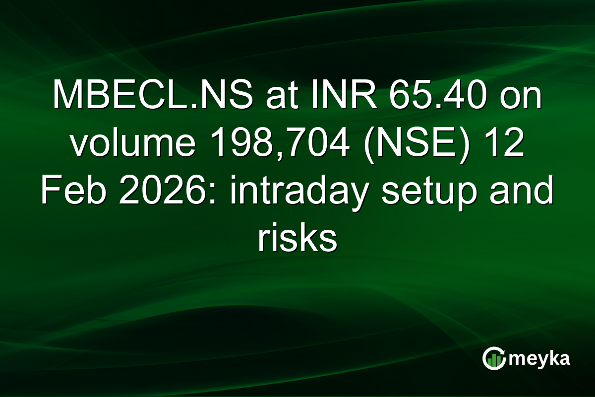 MBECL.NS at INR 65.40 on volume 198,704 (NSE) 12 Feb 2026: intraday setup and risks