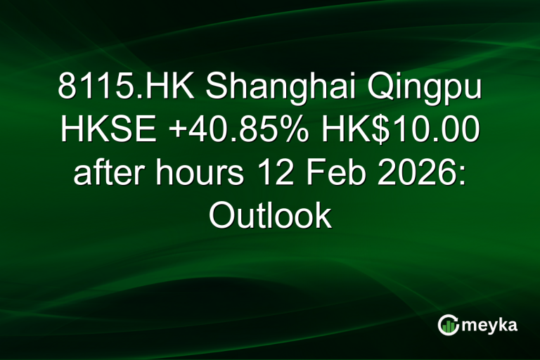 8115.HK Shanghai Qingpu HKSE +40.85% HK$10.00 after hours 12 Feb 2026: Outlook