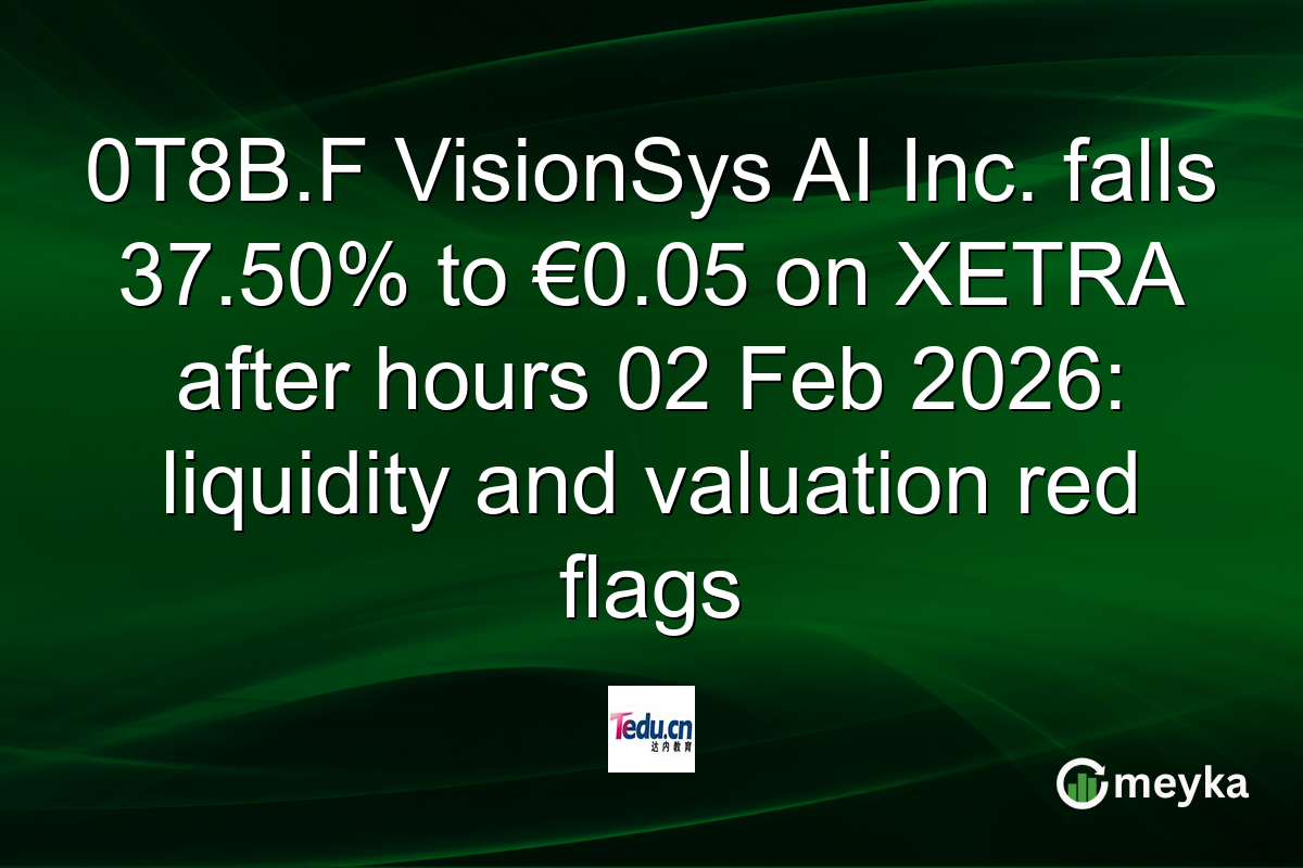 0T8B.F VisionSys AI Inc. falls 37.50% to €0.05 on XETRA after hours 02 Feb 2026: liquidity and valuation red flags