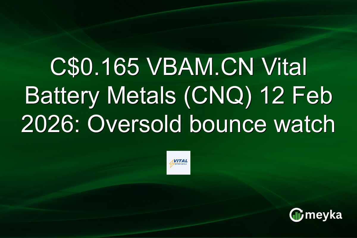C$0.165 VBAM.CN Vital Battery Metals (CNQ) 12 Feb 2026: Oversold bounce watch