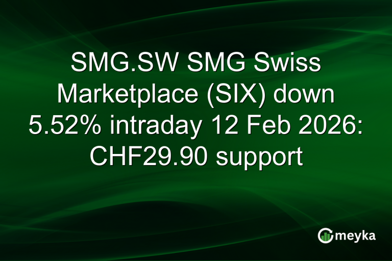 SMG.SW SMG Swiss Marketplace (SIX) down 5.52% intraday 12 Feb 2026: CHF29.90 support
