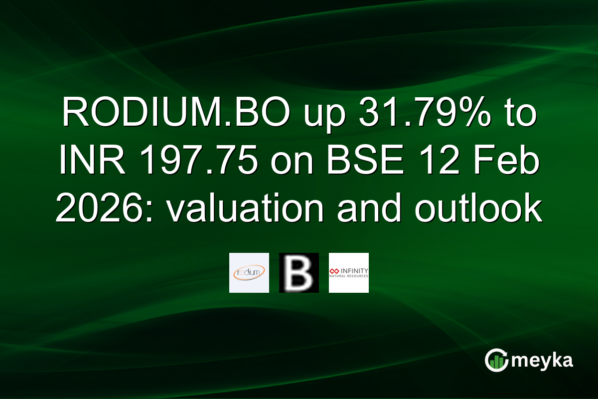 RODIUM.BO up 31.79% to INR 197.75 on BSE 12 Feb 2026: valuation and outlook