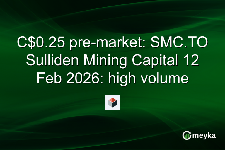 C$0.25 pre-market: SMC.TO Sulliden Mining Capital 12 Feb 2026: high volume