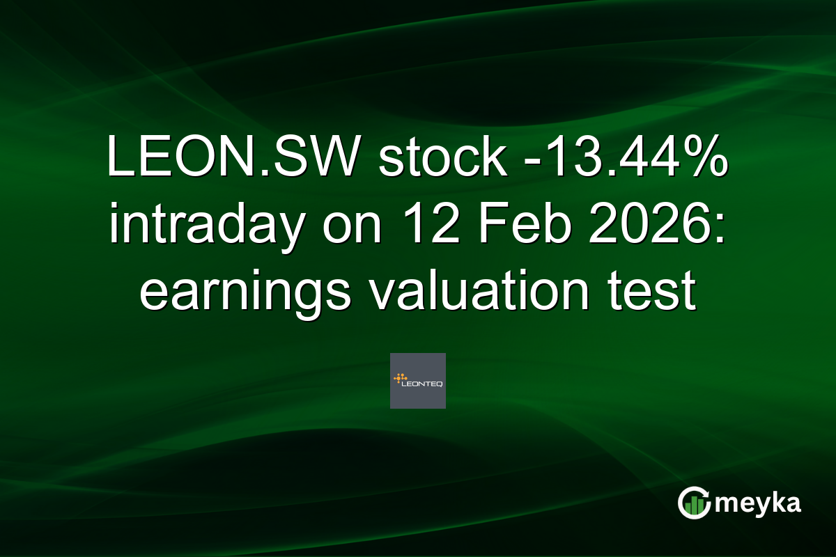 LEON.SW stock -13.44% intraday on 12 Feb 2026: earnings valuation test